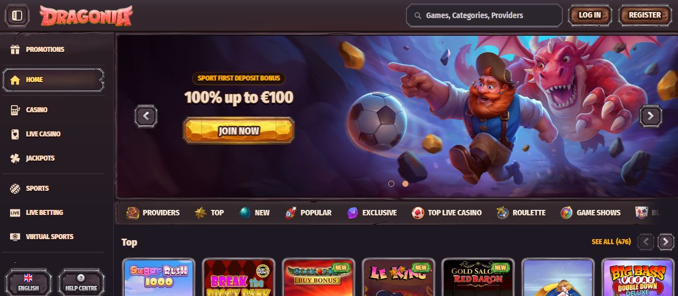 Registrati su Dragonia e ricevi bonus sportivo